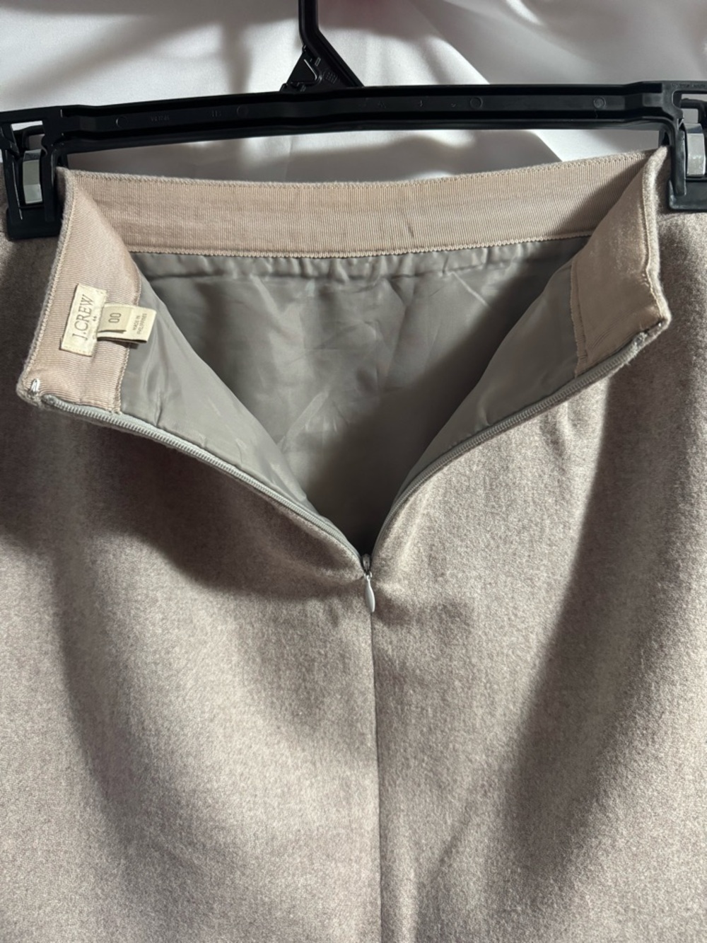 J. Crew Beige Wool-Blend Mini Skirt Size 00 - Picture 5 of 9